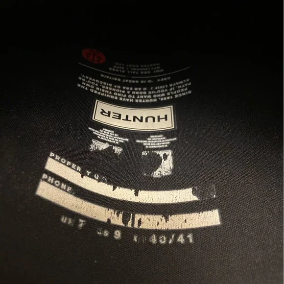 Hunter Original Tall Rain Boot in Dark Blue Size 9 - Picture 6 of 9